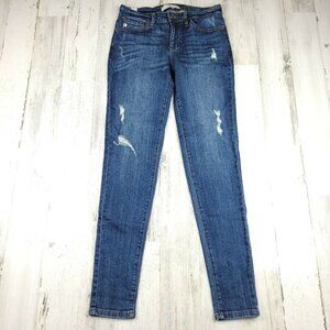 Kancan Distressed Skinny Jeans Blue Denim Size 3/25 NWT